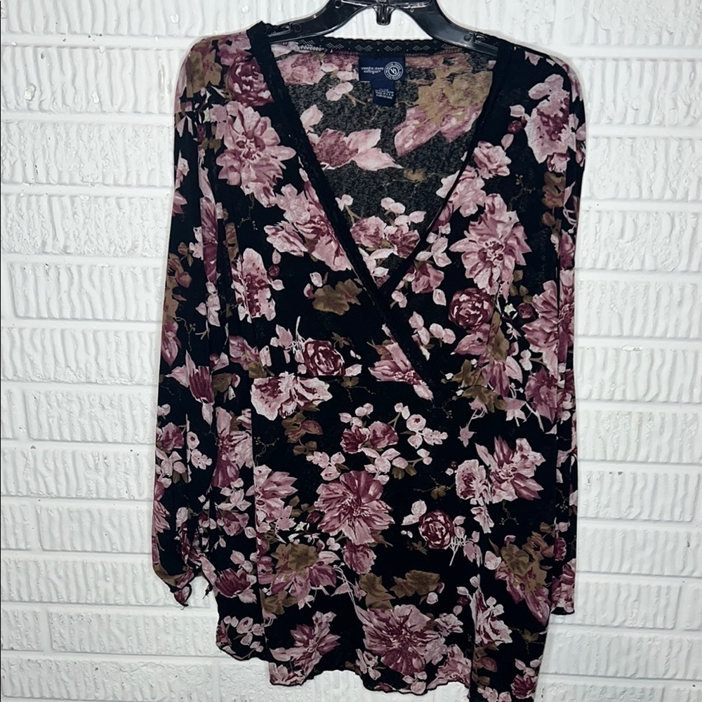 Vintage Venezia Dark Floral Blouse